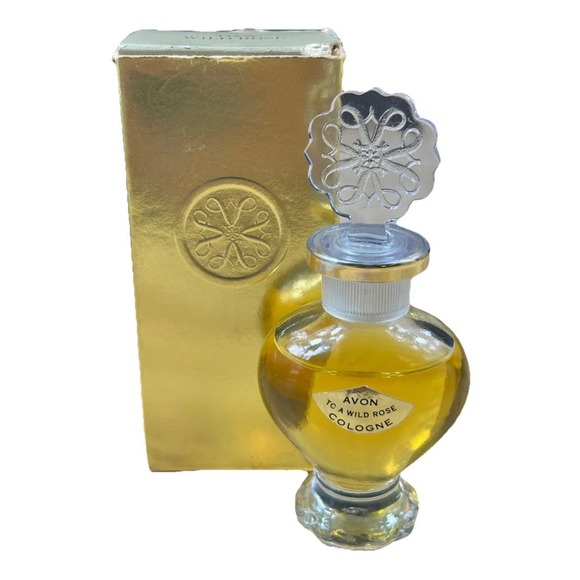 Avon Other - Vintage Avon To A Wild‎ Rose glass cologne Valentine bottle w plastic topper lid
